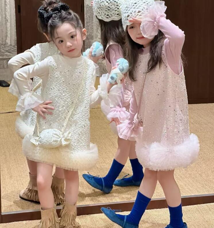 2025秋新品★子供服　トップス+ワンピース　セットアップ★5/90-100cm〜13/120-130cm 2色