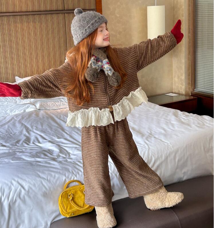 2025冬新作TT★子供服　セットアップ★90cm〜150cm 2色