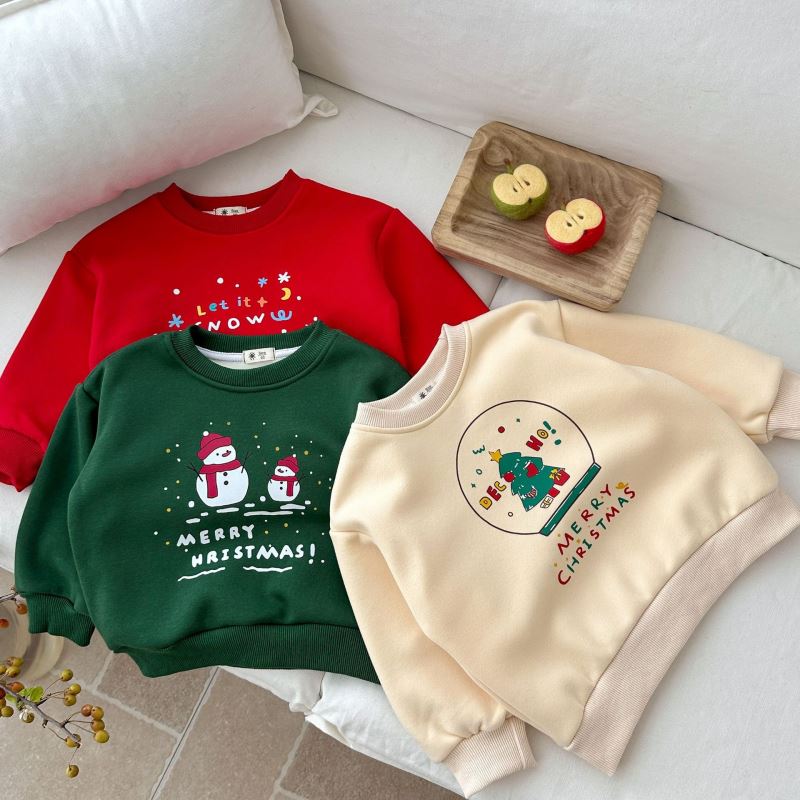 2025新品★子供服　クリスマス服　トレーナー裏起毛★90cm〜140cm 3色