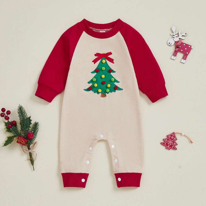 2025新入荷★ベビー服　クリスマス連体服　ロンパース★0-3M(60)〜12-18M(90)