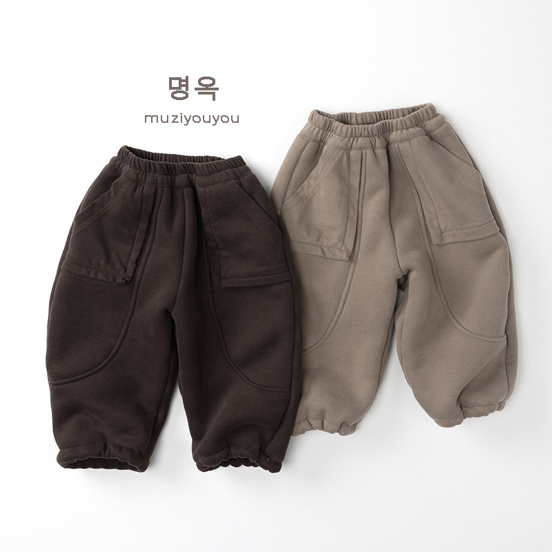 2025冬新品muji★子供服　ズボン★80cm〜130cm 2色