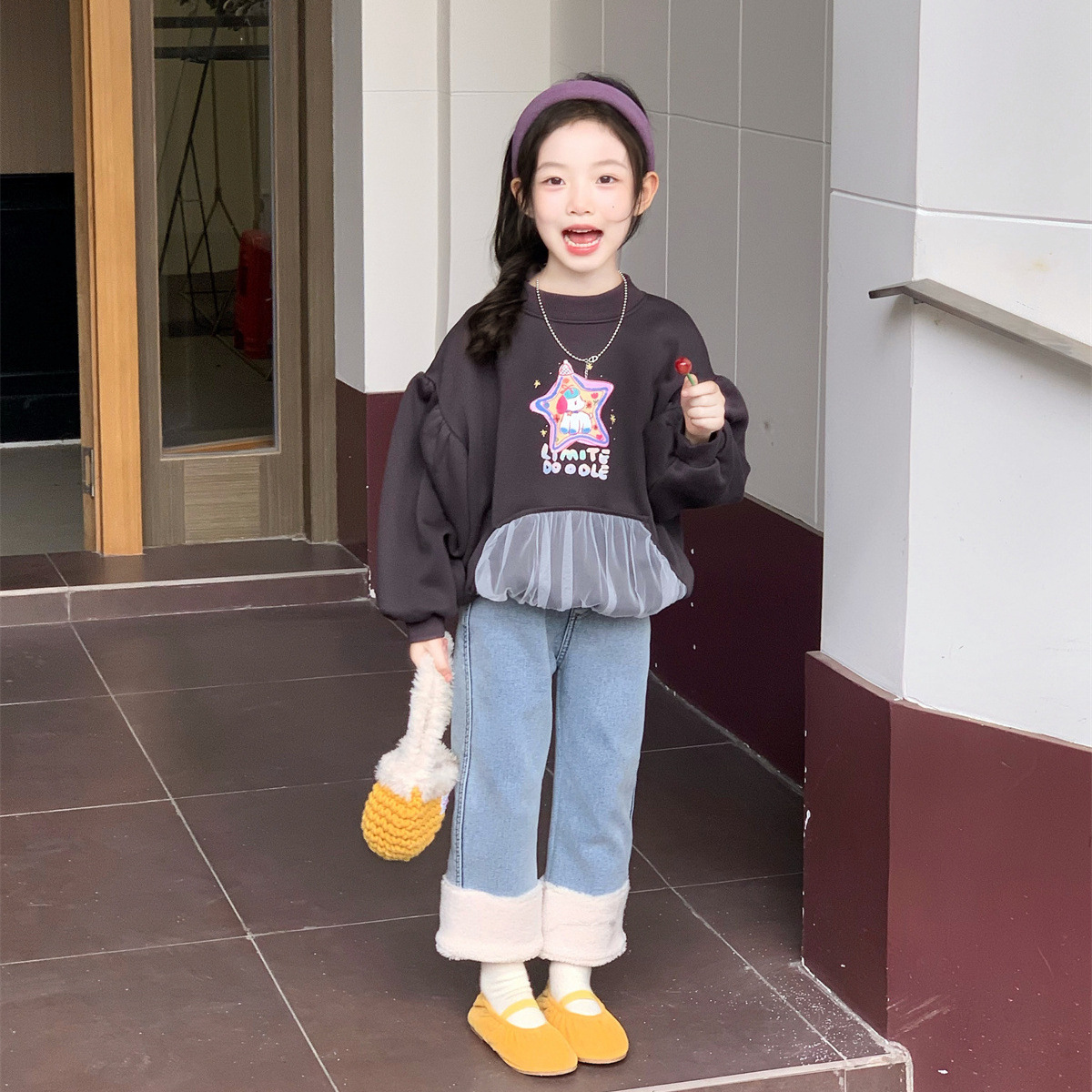 2025冬新品★子供服　トレーナー&ズボン分けて　裏起毛★90cm〜150cm
