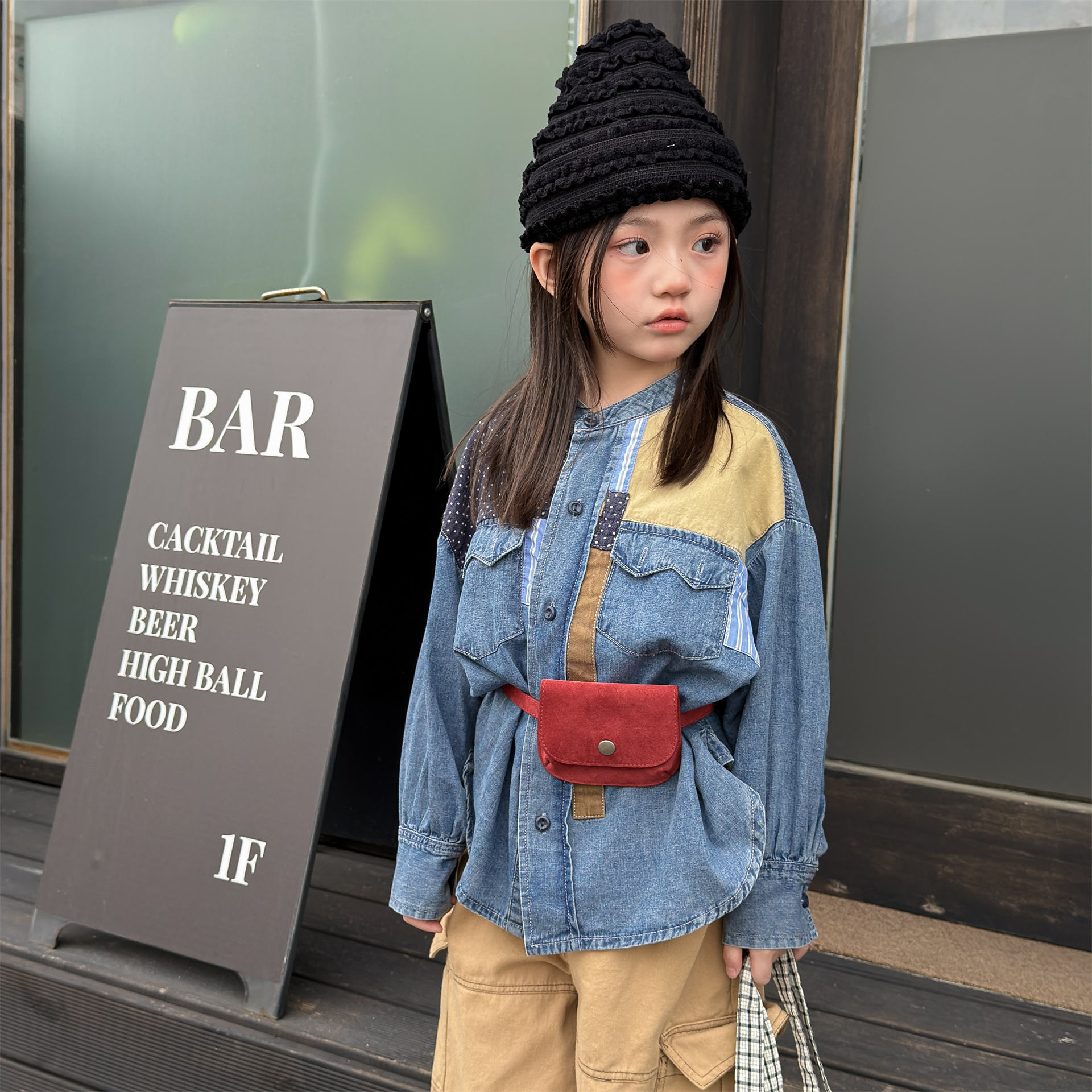 2026新入荷SJ★子供服 　デニムシャツ　コート★80cm〜130cm