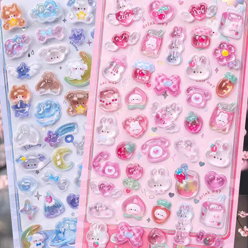 子供お褒めシール★立体空洞エンボス★防水ステッカー ★DIY デコレーション用