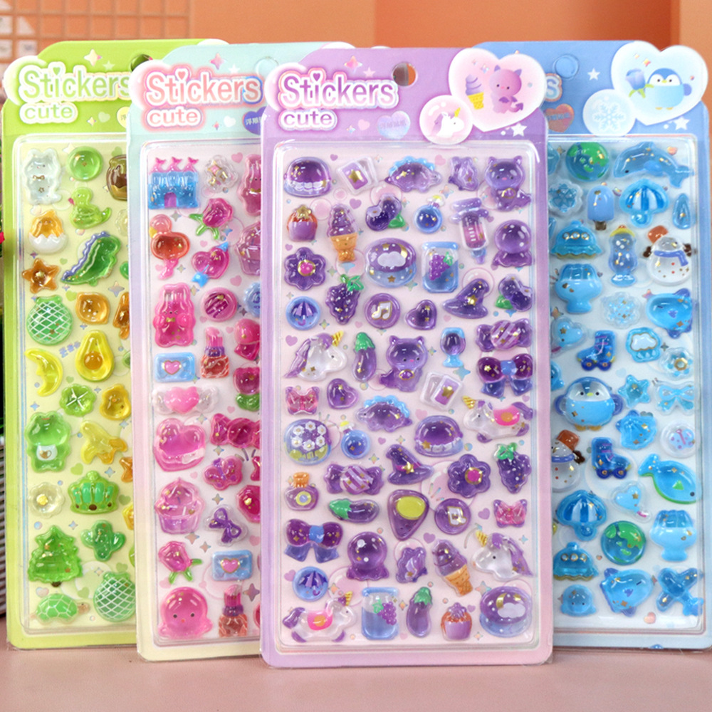 2026★DIY手作り ステッカー★粘着シール★3D★手帳素材