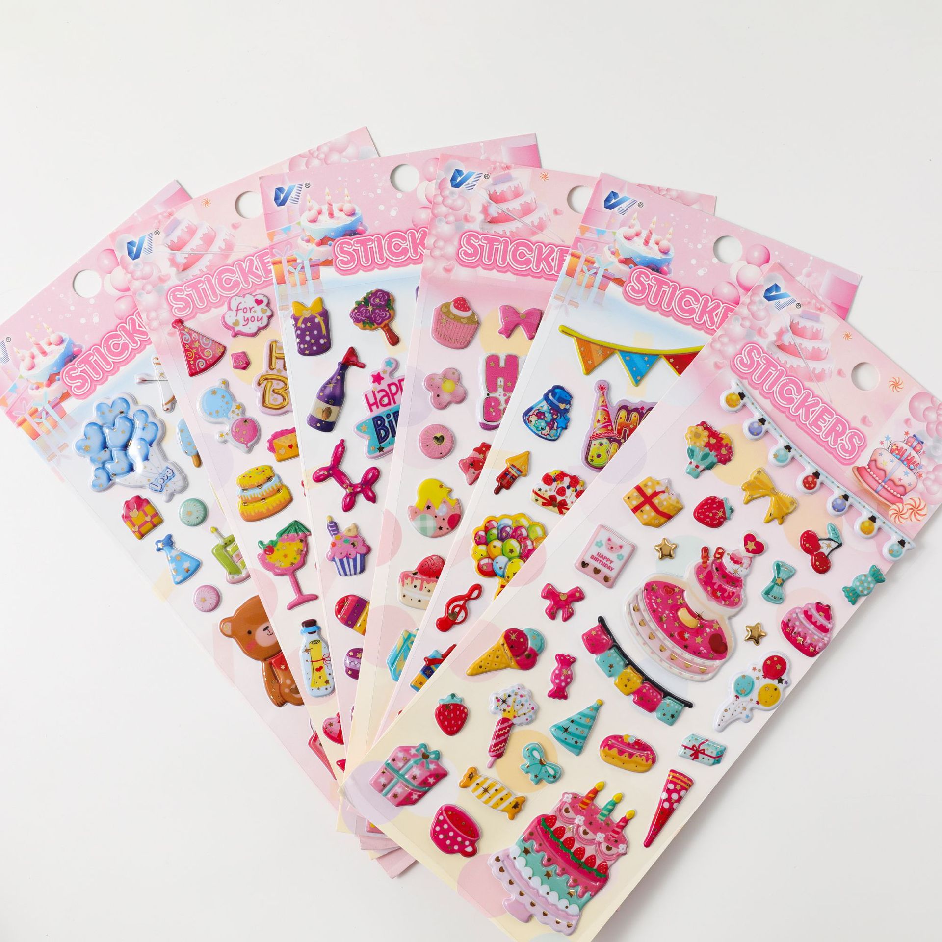 DIY手作り ステッカー★粘着シール★3D★手帳素材