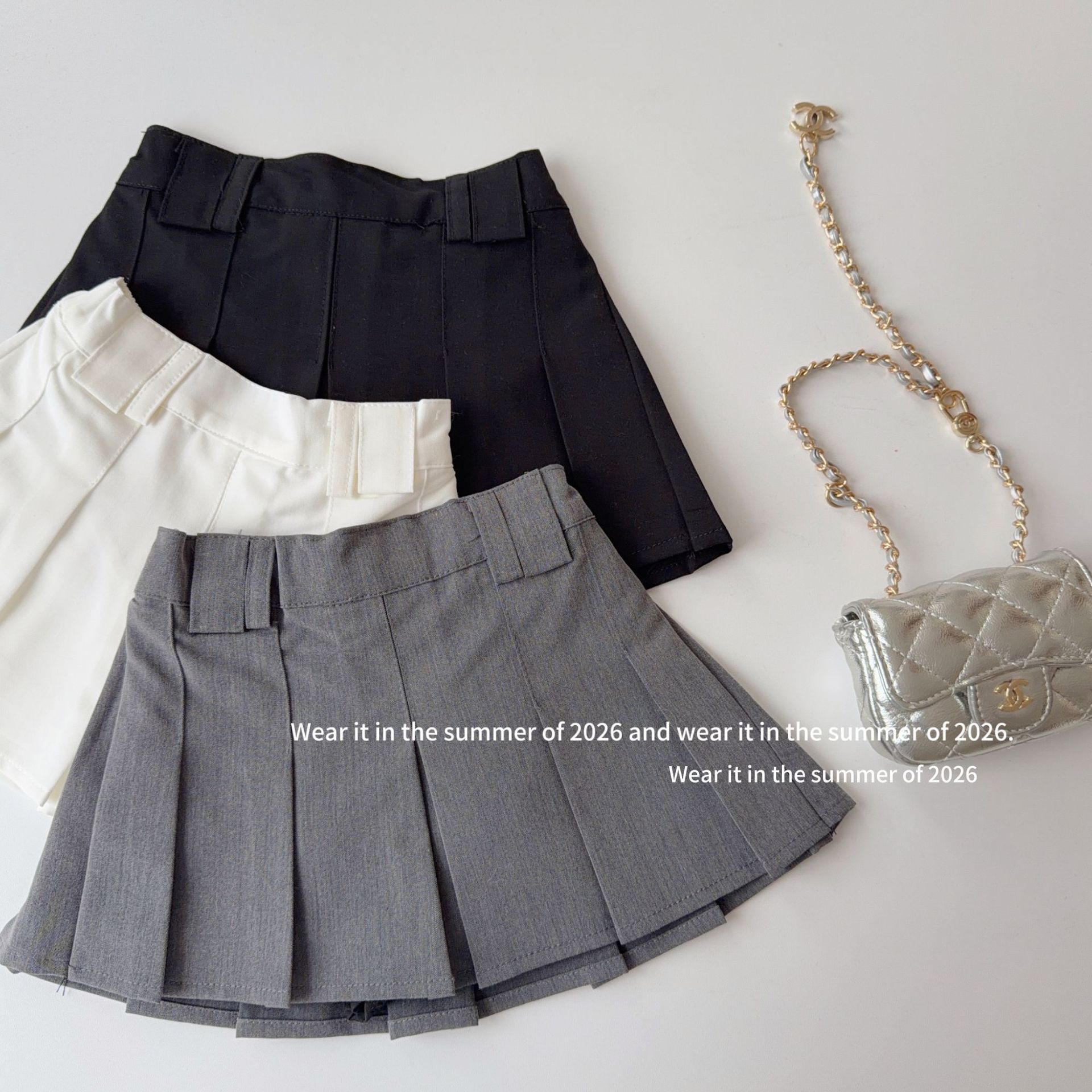 2026新品TQ★子供服　スカート★90cm〜150cm 3色