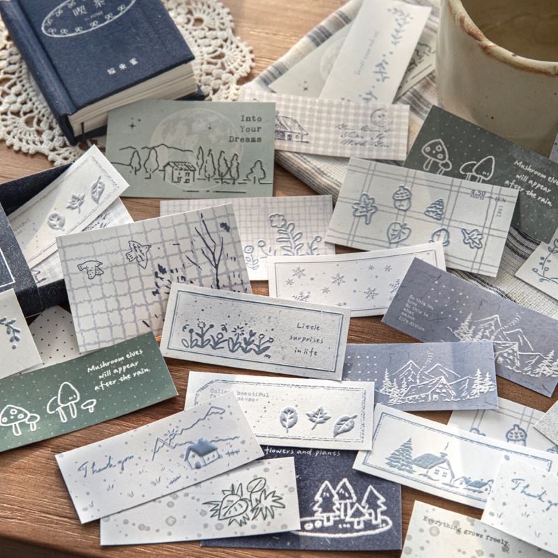 【シールセット】レトロ調 ステッカー / 立体手帳素材 DIYデコレーション用