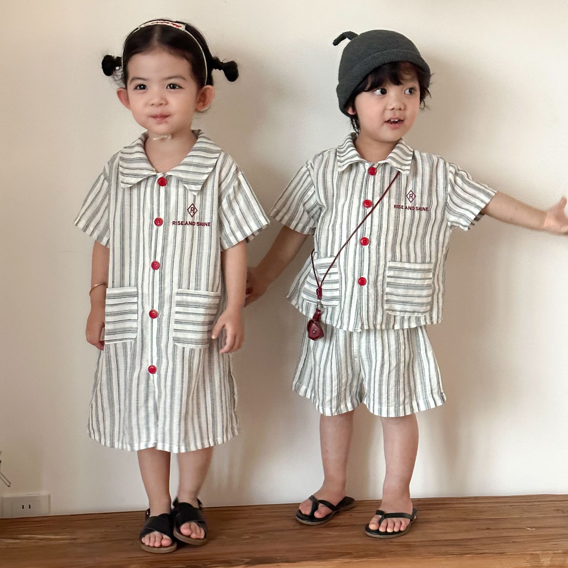 「2026」子供服★ワンピース★セットアップ★ストライプ★韓国風子供服★2色80cm〜150cm
