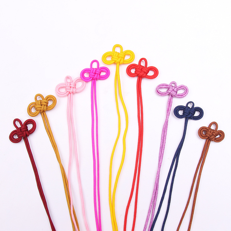 中国風 組紐 チャームセット / 御守り結び 吉祥結び 平安結び / 香り袋 玉飾り 文玩 アクセサリー用