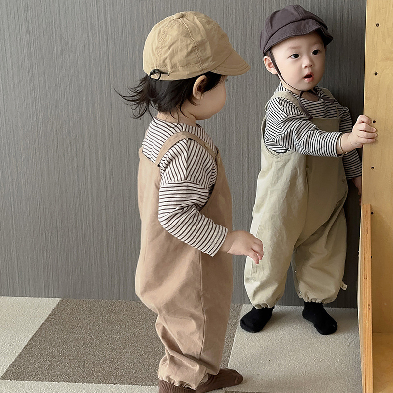 2026新作★ベビー服　トップス&サロペット分けて★66cm〜100cm 2色
