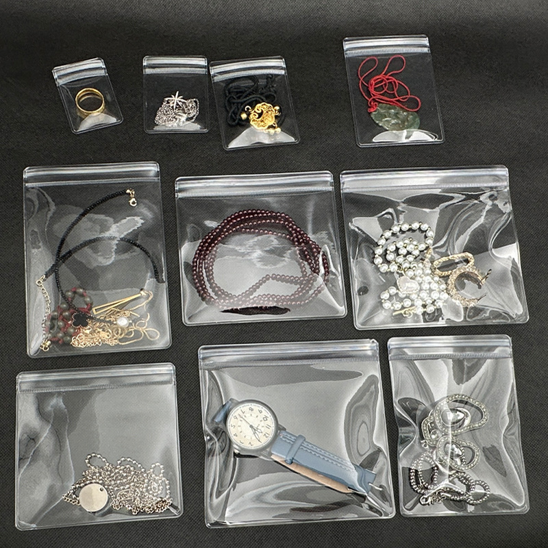 アクセサリー 酸化防止 収納袋 / チャック付き ピアス リング ネックレス ブレスレット コード収納用