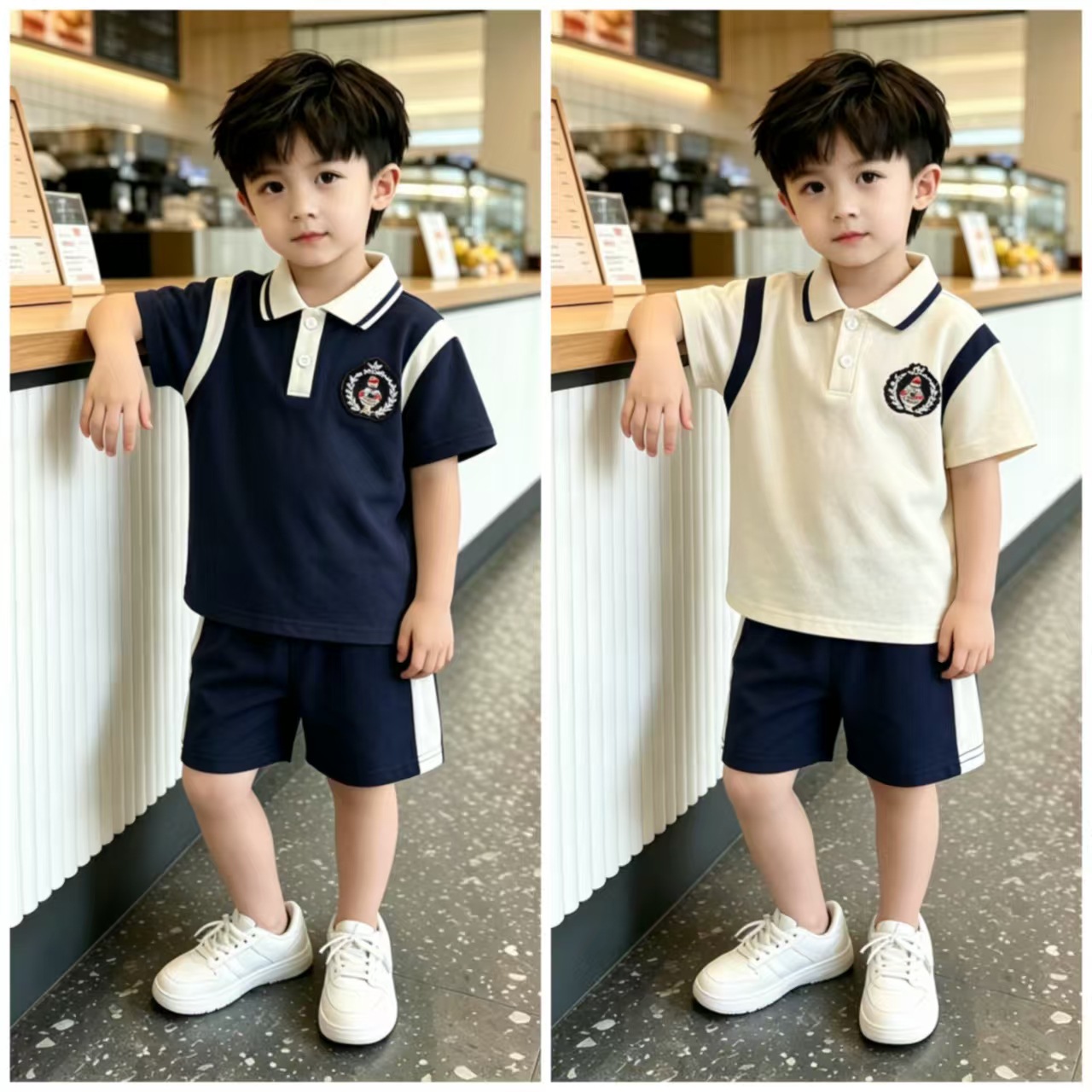 2026新品★子供服　セットアップ★S/80cm【0-1Y】〜3XL/130cm【5-6Y】 2色