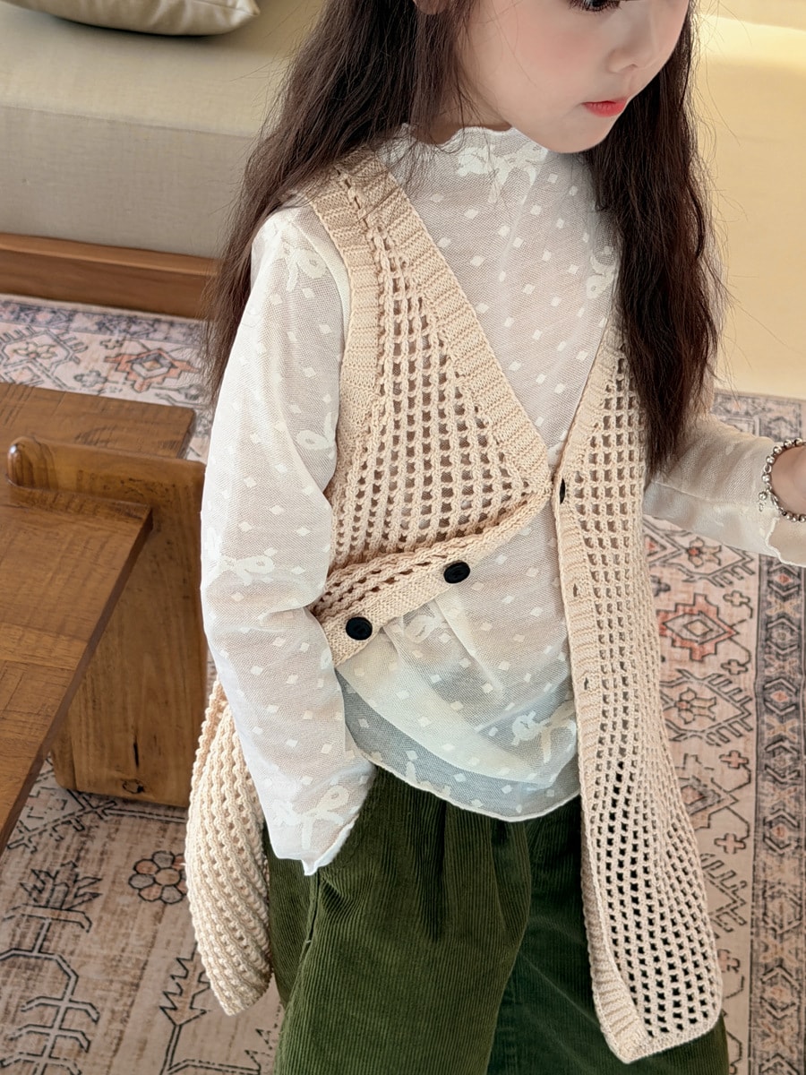 2026秋新品ZY★子供服　レースインナー　トップス★100cm〜150cm