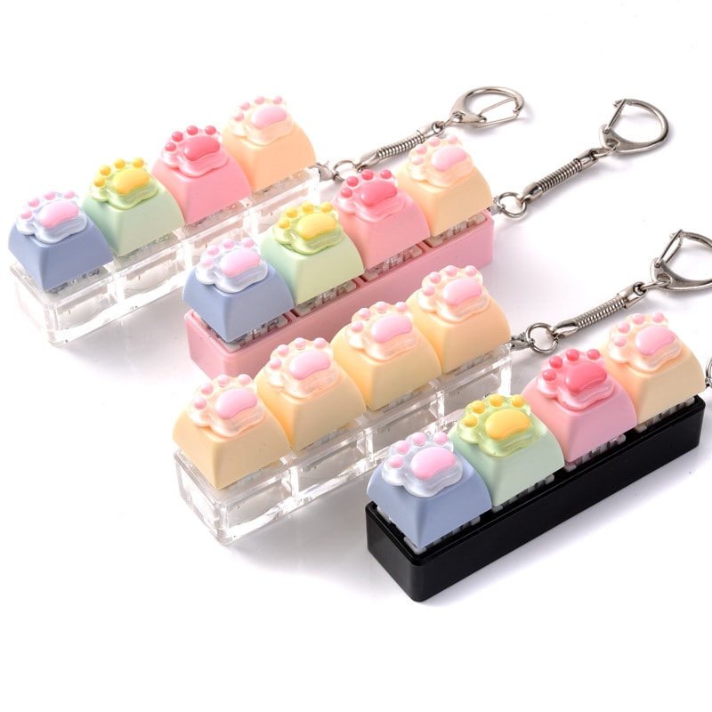 ★ストレス解消おもちゃ　装飾品★ボタン式スクイーズキーホルダー★