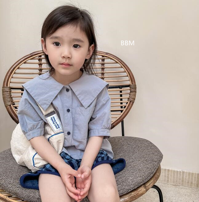 2022★春夏新作★韓国風子供服★トップス★シャツ★半袖★カジュアル★2色80-130CM
