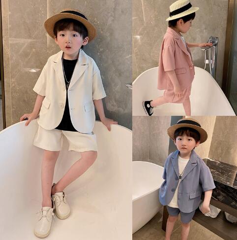 2022夏新品★子供服　スーツ　コート+ズボン　2点セット★90-140cm★3色