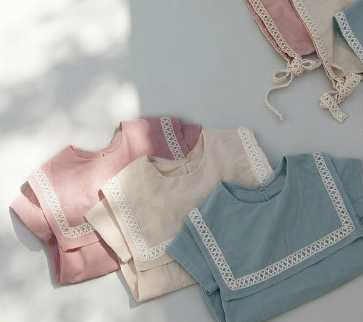 2022夏新品★子供服　トップス　ロンパース+帽子　66-90cm　4色
