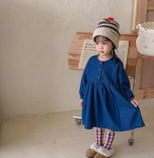 新作★子供服★ワンピース★韓国風子供服★デニム★キッズ女の子★80-130CM
