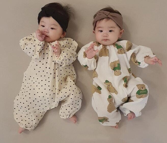 春新作★韓国風ベビー服★ロンパース★2色66-90CM