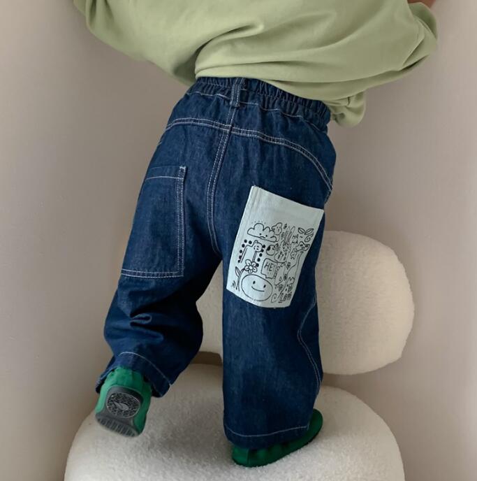 子供服★ズボン★ボトムス★デニム★男女兼用★韓国風子供服★カジュアル★80-140CM