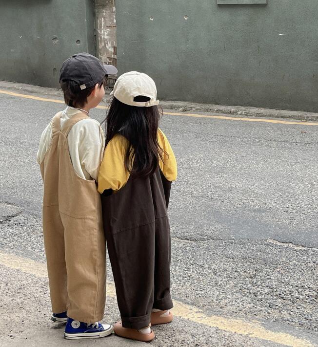 春新作★韓国風子供服★サロペット★男女兼用★2色90-140CM