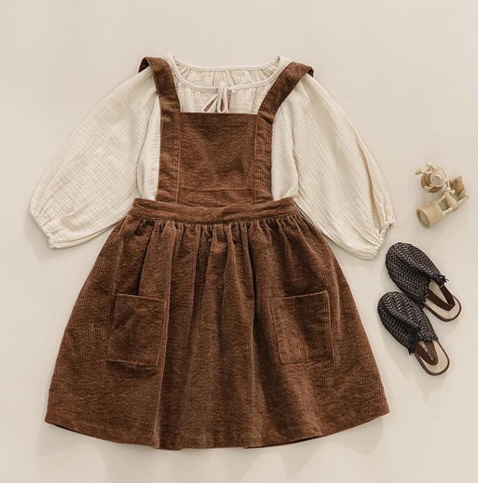 2023新品★子供服　サロペットワンピース★90-130cm★2色