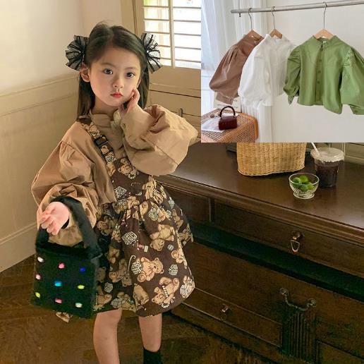 2023春新品★子供服　吊りワンピース&シャツ　分けて販売　90-130cm