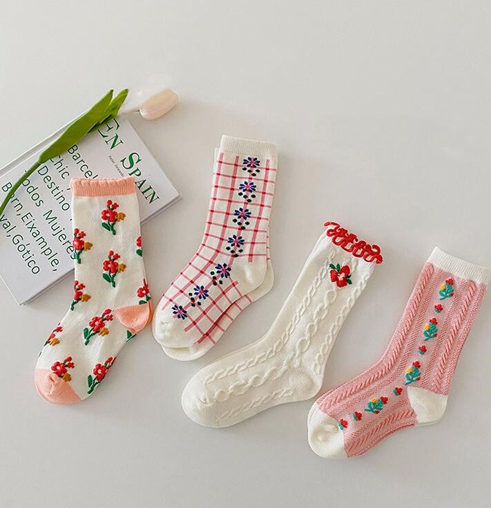 2023★春新作★子供靴下★ソックス★ストッキング★1セット=4足★S-L