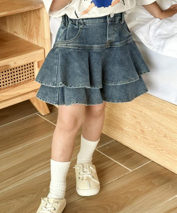 2023春新品★子供服　ボトムス　デニムスカート　90-140cm