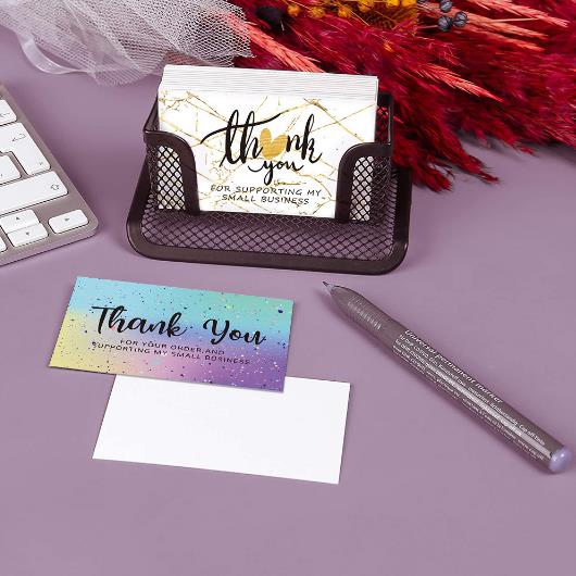 ★thank youカード　メッセージカード★9*5.4cm　30枚入り