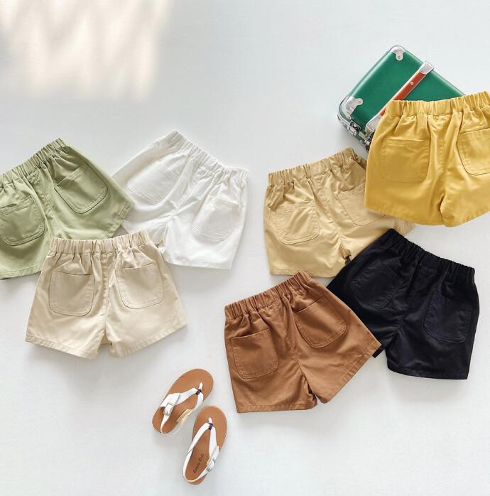 子供服★パンツ★ボトムス★ショートパンツ★韓国風子供服★キッズ★無地★7色★90-140CM