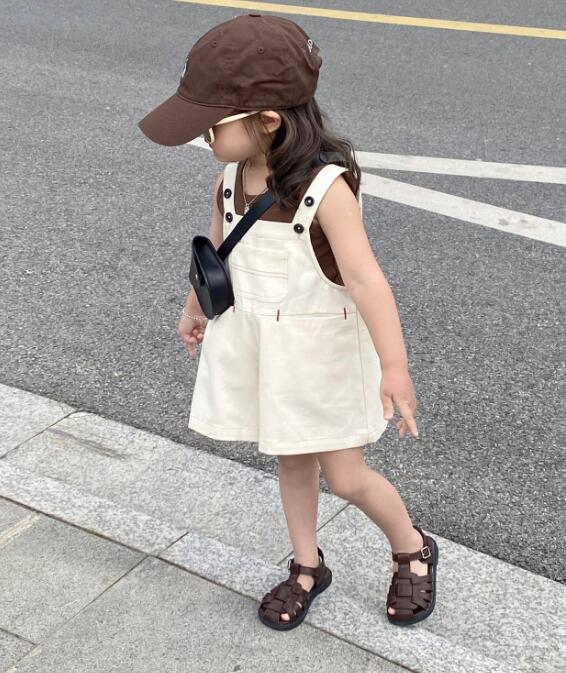 2023★春新作★韓国風子供服★トップス★サロペット★分けて販売★5-15