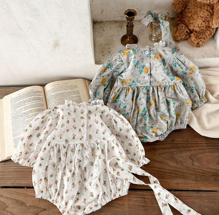 子供服★ロンパース+ヘアバンド★連体服★長袖★韓国風子供服★ベビー★2色★66-100CM