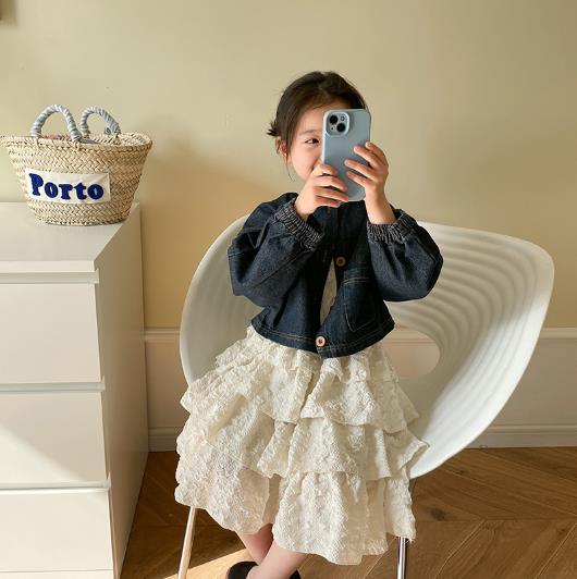 2023春新品★子供服　吊りワンピース&デニムコート　分けて販売　90-150cm