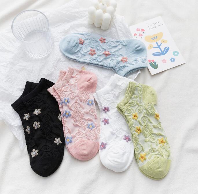 靴下★レデイース★ソックス★大人用★女性用★花柄★可愛い★5色