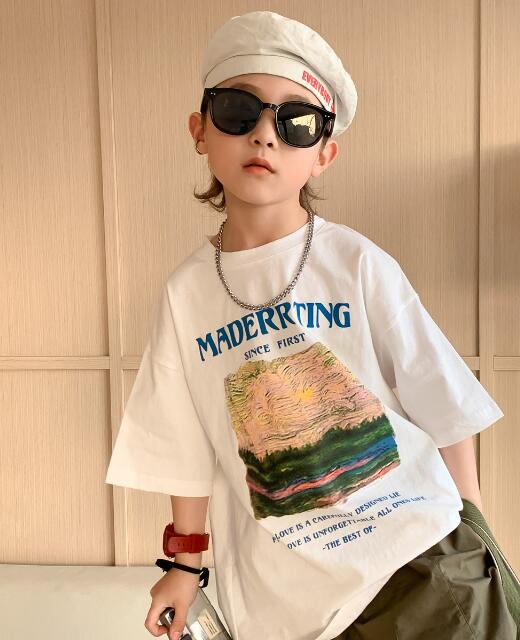 子供服★Tシャツ★トップス★半袖★韓国風キッズ服★キッズ男の子★カジュアル★2色★90-150CM
