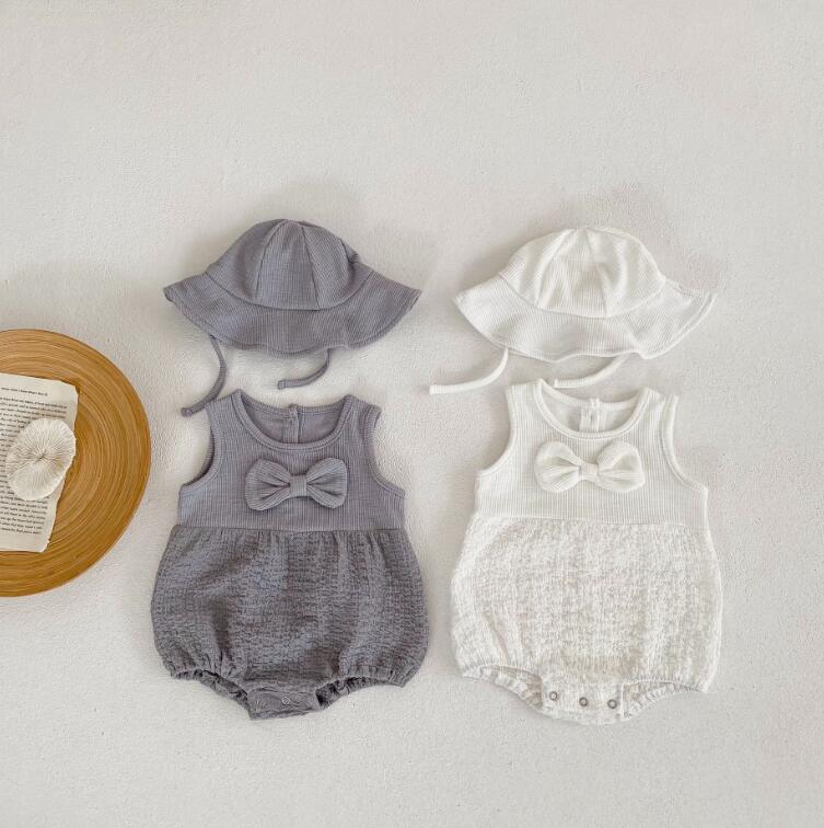 2023新品★ベビー服★ロンパース+帽子★66-90cm★2色