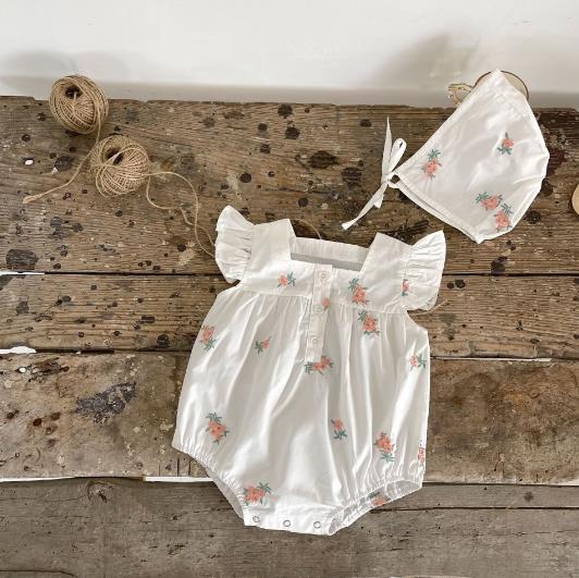 2023夏新品★子供服　ロンパース+帽子　66-100cm　