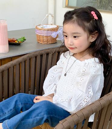 ★夏新作★キッズ用アパレル★トップス★ワイシャツ★透かし★90-140