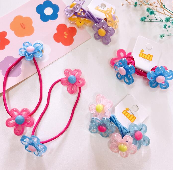 子供用★キッズ★髪飾り★まとめ髪用★ヘアアクセサリー★ヘアゴム★2枚入り★可愛い★多色