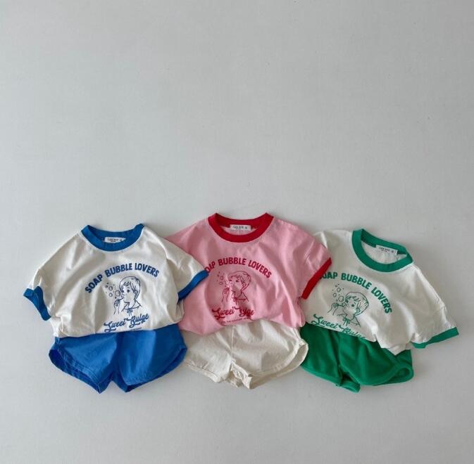 2023★春夏新作★韓国風子供服★トップス+ズボン2セット★3色73-100CM