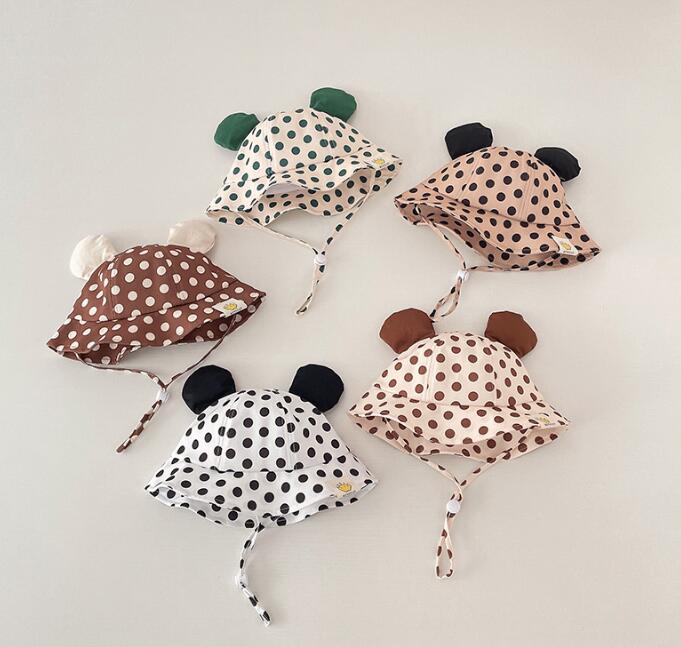 子供用★帽子★バケットハット★ベビー★日焼け防止★水玉★可愛い★5色