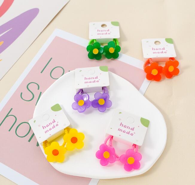 子供用★キッズ★髪飾り★まとめ髪用★ヘアアクセサリー★ヘアゴム★2枚入り★多色