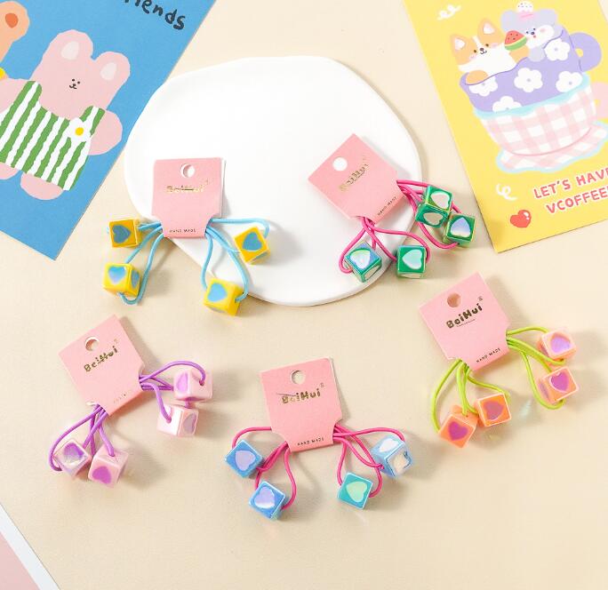 子供用★キッズ★髪飾り★まとめ髪用★ヘアアクセサリー★ヘアゴム★2枚入り★多色