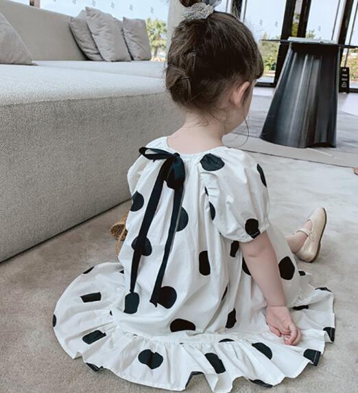 2023★春夏新作★韓国子供服★ワンピース★半袖★可愛い★水玉★90-130CM