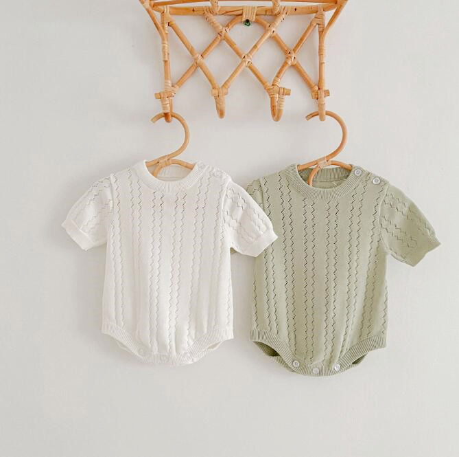 子供服★ロンパース★連体服★韓国風子供服★ベビー★無地★2色★66-100CM