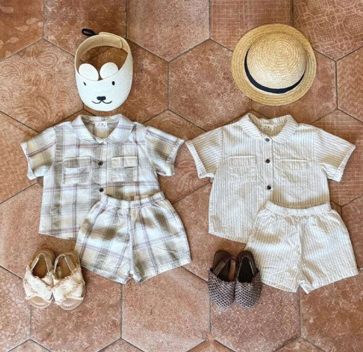 2023夏★子供服　トップス+ズボン　セットアップ★73-120cm★2色