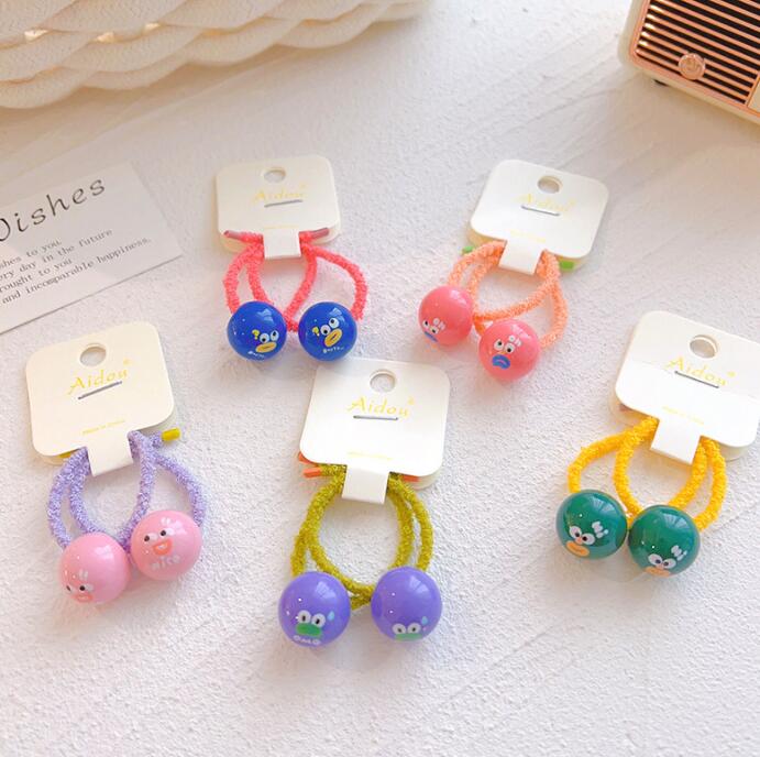 子供用★キッズ★髪飾り★まとめ髪用★ヘアアクセサリー★ヘアゴム★2枚入り★多色