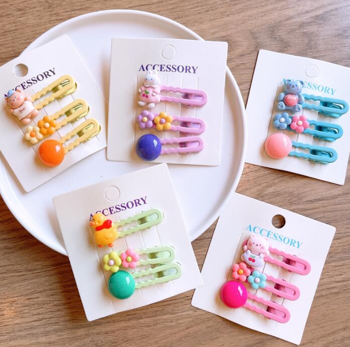 子供用★キッズ★髪飾り★まとめ髪用★ヘアアクセサリー★ヘアピン★3枚入り★多色